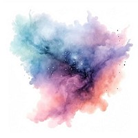 Space in Watercolor style backgrounds nebula white background.