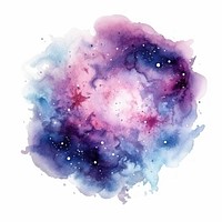 Space in Watercolor style astronomy universe nebula.
