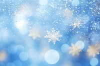 Blue snow flakes pattern bokeh effect background backgrounds snowflake nature.