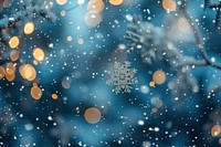 Blue snow flakes pattern bokeh effect background backgrounds snowflake outdoors.