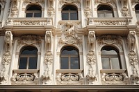Beaux art building facade architecture window city. AI generated Image by rawpixel.