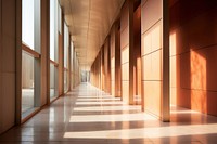 Contemporary building corridor architecture headquarters daylighting. 