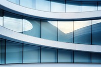 Curve glass contemporary building facade architecture window headquarters. AI generated Image by rawpixel.