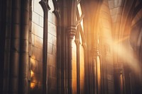 Gothic hall architecture building sunlight. AI generated Image by rawpixel.