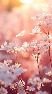  Gypsophila field nature outdoors blossom. AI generated Image by rawpixel.