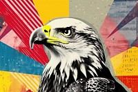 Collage Retro dreamy eagle art animal bird.