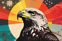 Collage Retro dreamy eagle bird art creativity.