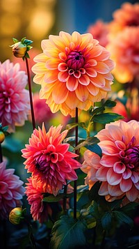  Flower dahlia nature plant. AI generated Image by rawpixel.