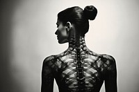 Old X ray film photography of a human body adult black back. AI generated Image by rawpixel.