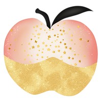 Peach shape clipart ripped paper apple white background celebration.