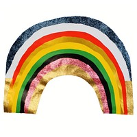 Rainbow shape ripped paper white background creativity spectrum.
