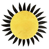 Sun shape clipart ripped paper sunflower white background asteraceae.