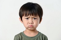 Asian kid angry face portrait photography crying.
