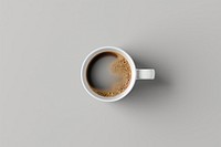 Coffee cup  drink mug gray background.