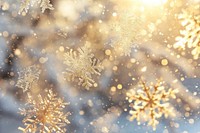 Snow flakes pattern bokeh effect background backgrounds snowflake outdoors.