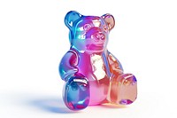 Gummy bear candie white background representation transparent.