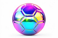 Soccer ball iridescent football sphere sports.