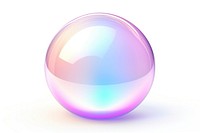 Icon iridescent sphere bubble shape.
