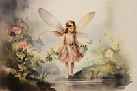 Fairy painting flower angel.