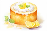 Chiffon cake dessert fruit lemon.