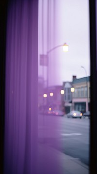 City purple outdoors lighting.