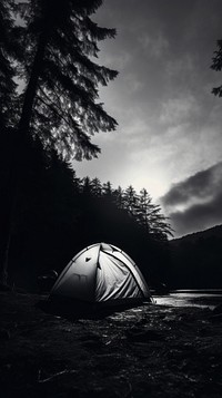 Photography of camping outdoors nature black.