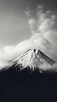 Photography of fuji mountain outdoors volcano nature.