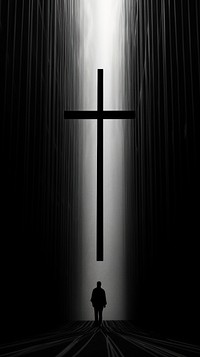 Photography of jesus cross silhouette symbol black.