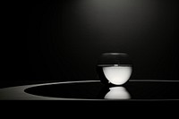 Black Background lighting sphere glass.