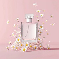 Perfume glasses packaging  cosmetics flower plant.