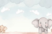  Cute background elephant animal mammal. AI generated Image by rawpixel.