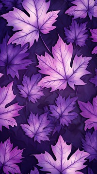 Cute purple maple leaf pattern background backgrounds plant fragility.