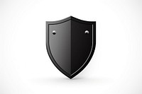 Shield icon black white background protection.