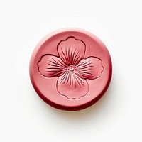 Sakura flower Seal Wax Stamp food white background confectionery.