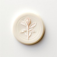 Tuberose flower Seal Wax Stamp white background accessories creativity.