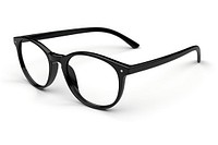 Black eyeglasses sunglasses white background accessories.