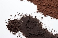 Scattered soil backgrounds powder ingredient.