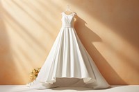 White wedding dress fashion gown celebration. AI generated Image by rawpixel.