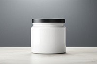 Jar  packaging milk gray container.