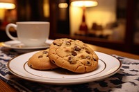 Cookies plate dessert bread.