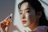 Korean women cosmetics adult hand.