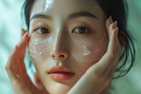 Korean women adult skin face.