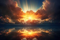  Cloud light nature backgrounds landscape sunlight. AI generated Image by rawpixel.