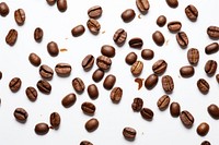 Coffee beans backgrounds food white background. AI generated Image by rawpixel.