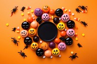 Halloween party candy food anthropomorphic jack-o'-lantern. AI generated Image by rawpixel.