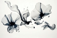 Ink petals white creativity splattered. 