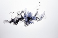 Ink petals white background splattered creativity. AI generated Image by rawpixel.