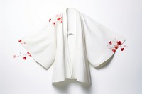 Kimono white petal robe.