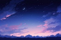  Pastel background night sky landscape. AI generated Image by rawpixel.