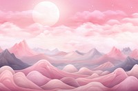 Pink mountains illustration background backgrounds outdoors nature.